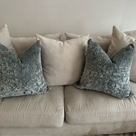 Blue Metallic pillow covers (2) - Picture 3 of 9